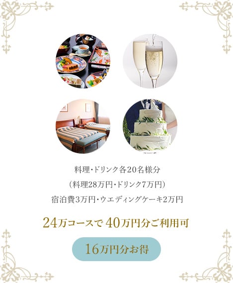 24万円コースで40万円分ご利用可